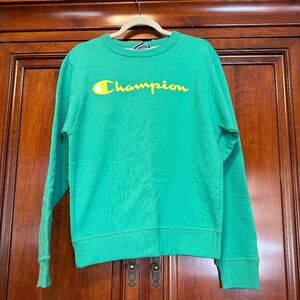 Champion Green Crewneck Sweatshirt with Iconic Logo Size Small